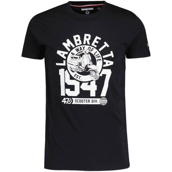 Lambretta 1947 Mod A Way Of Life T-shirt in Black SS1209