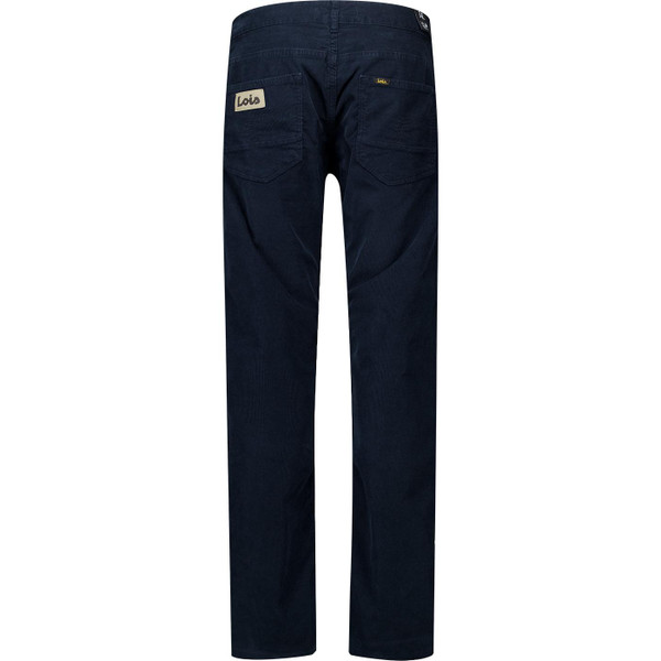 Back of Lois Sierra Retro 80s Mod Needle Cord Trousers in Navy