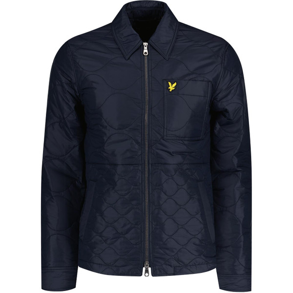 lyle and scott men quilted lightweight zip jacket navy