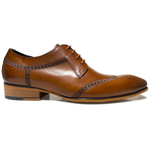 Paolo Vandini Nyland Mod Brogues in Tan Leather 