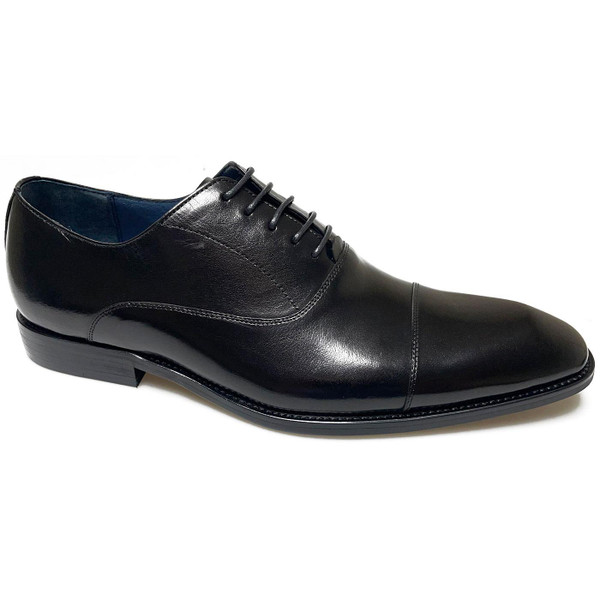 Paolo Vandini Thistle Smart Mod Oxford Shoes in Black Leather
