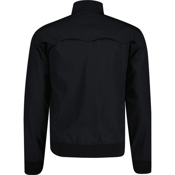 fred perry mens plain coloured harrington zip jacket black