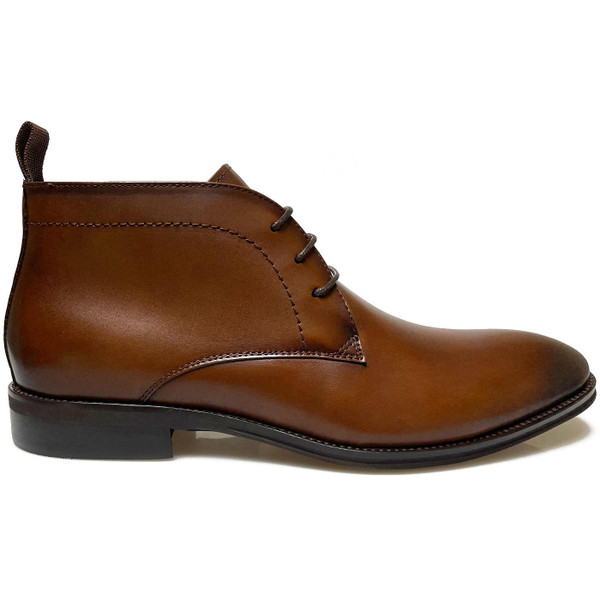 Paolo Vandini Medstead Chukka Boots in Dark Tan Leather