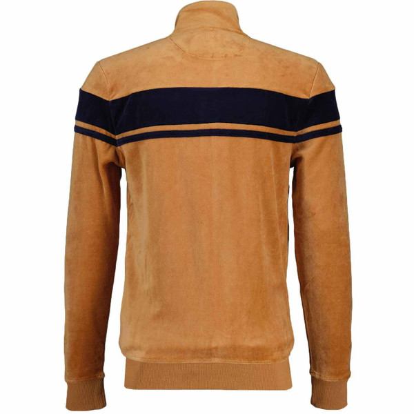 Sergio Tacchini New Damarindo Retro Velour Track Top in Almond