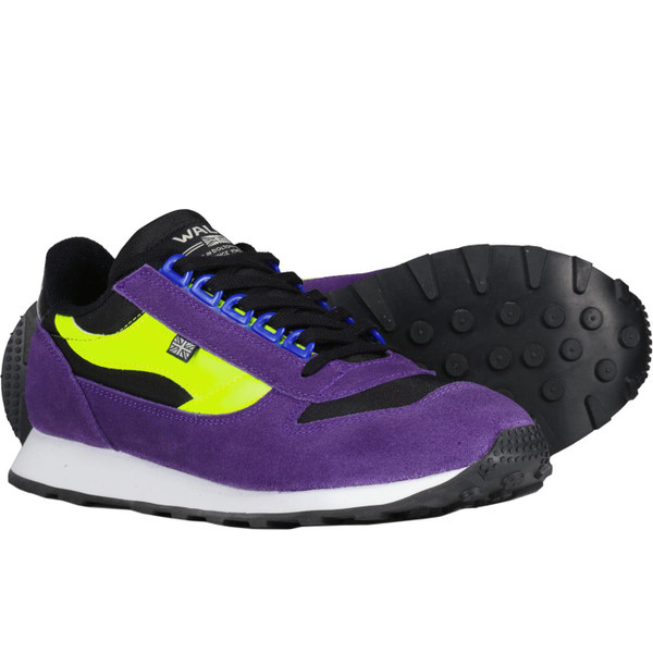 walsh trainers european lightnig mixed fabric trainers purple black