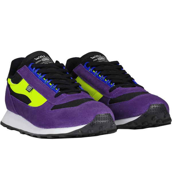 walsh trainers european lightnig mixed fabric trainers purple black