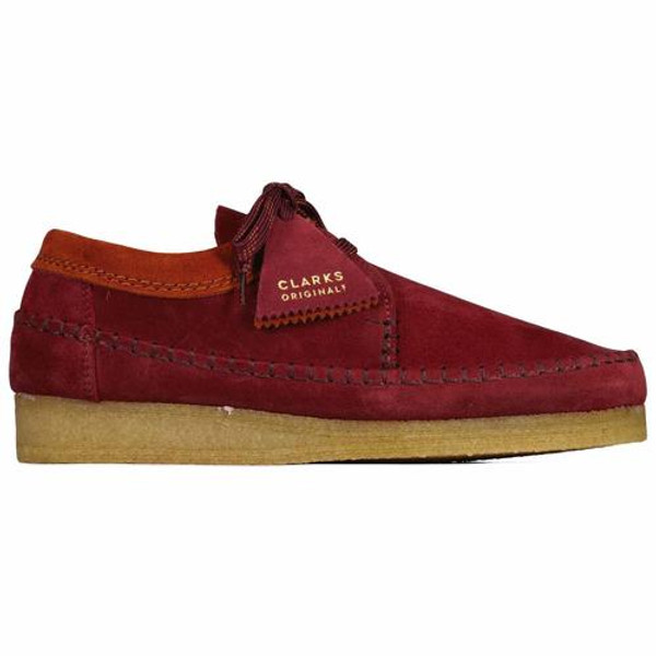 Clarks Originals Weaver Men's Mod Suede Shoes in Oxblood