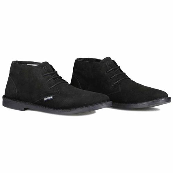 Lambretta Chiswick Men's Retro Mod Suede Desert Boots in Black