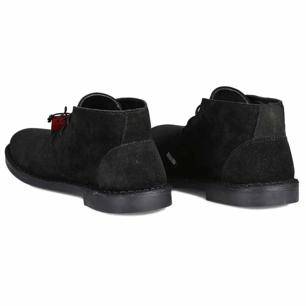 Lambretta Chiswick Men's Mod Suede Desert Boots in Black