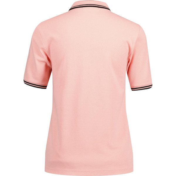fred perry womens twin tipped pique polo tshirt pink peach