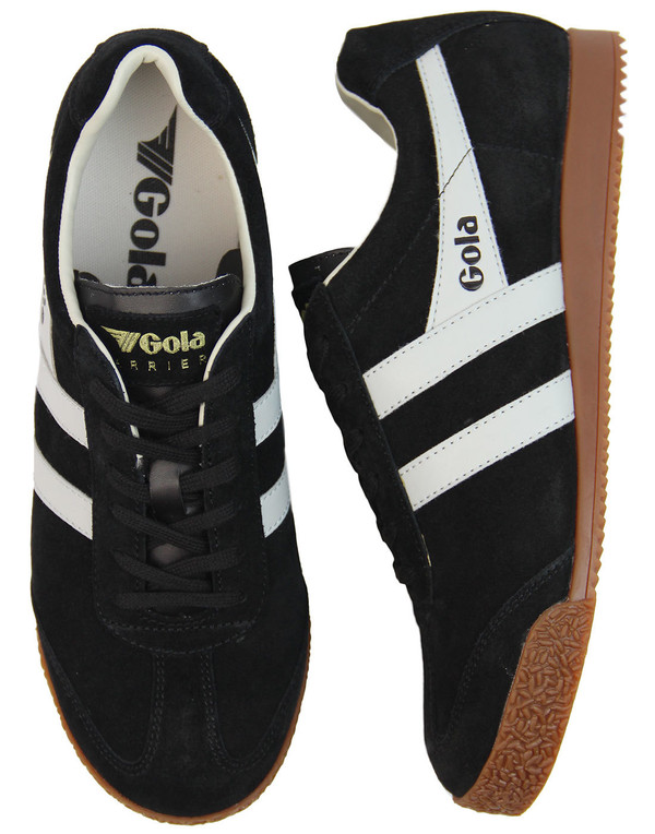 gola harrier suede retro 70s trainers black grey gola harrier suede retro 70s trainers black grey