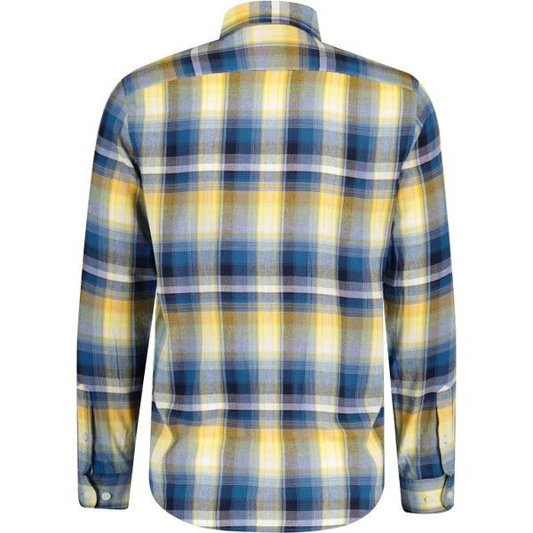 original penguin mens sport plaid long sleeve ecovero shirt dark blue