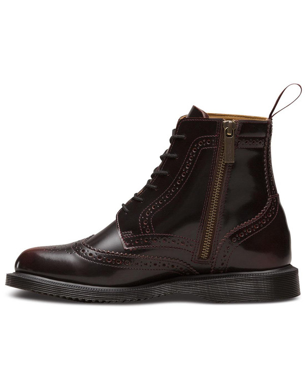 dr martens delphine brogue ankle boots cherry red dr martens delphine brogue ankle boots cherry red
