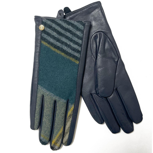 Failsworth Retro 1960s Lambswool Scarf and Gloves Gift Set in Teal and Sage