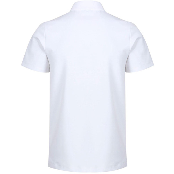 Luke Performance Relay Men's Retro Zip Neck Polo Shirt in White M731470