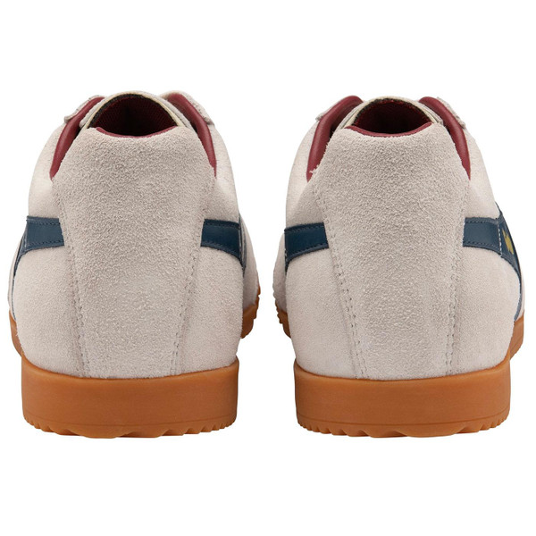 Gola Classics Harrier Suede Men's Retro 1990s Indie Trainers in Off White/Vintage Blue/Deep Red  Gola Classics Harrier Suede Men's Retro 1990s Indie Trainers in Off White/Vintage Blue/Deep Red