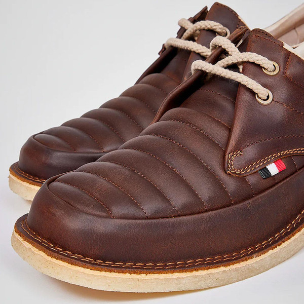 Pod Originals Jagger Lace Up Retro Shoes in Oiled Nubuck Dark Tan POC23509AH01PGZZ