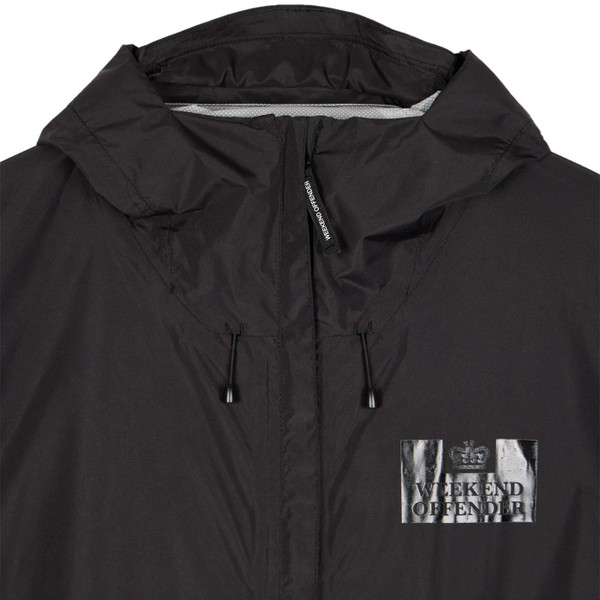 Weekend Offender Inglewood Avenue Retro Waterproof Technical Jacket in Black