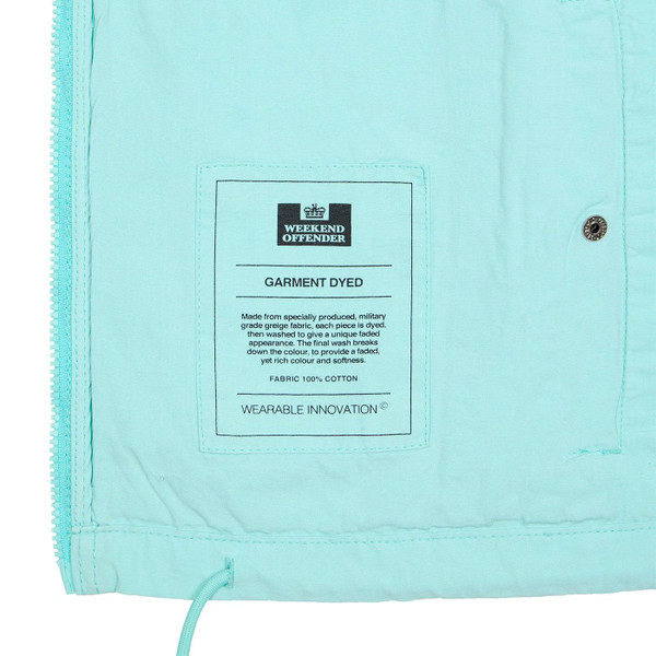Weekend Offender Chisora Hooded Anorak Jacket in Aqua JKSS2313