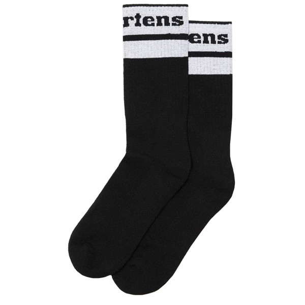 Dr Martens Womens athletic Logo socks in black/White