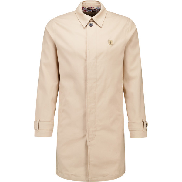 gabicci vintage mens houghton paisley print lining retro car coat oatmeal