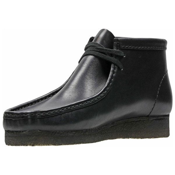 clarks originals mens wallabee boot black leather	