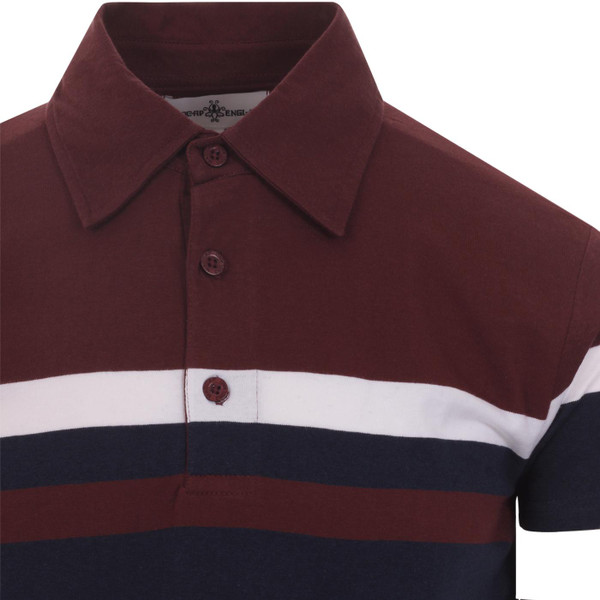 madcap england mens chest stripes jersey polo tshirt peacoat