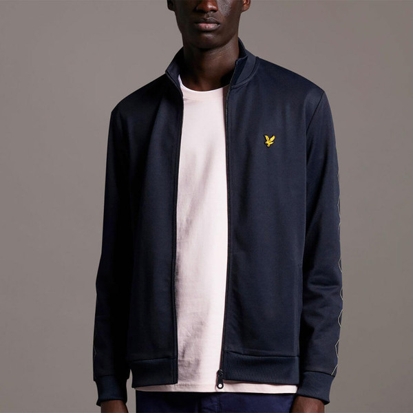 LYLE & SCOTT Retro Argyle Zip Through Track Top