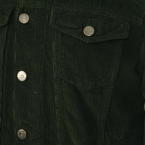 Madcap England Woburn Cord Western Trucker jacket in Deep Forest