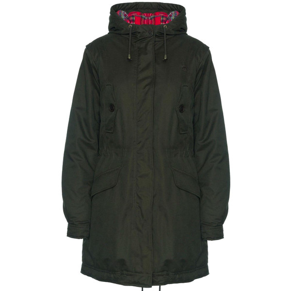 Merc London Tobella Women's Mod Fishtail Parka Jacket in Khaki