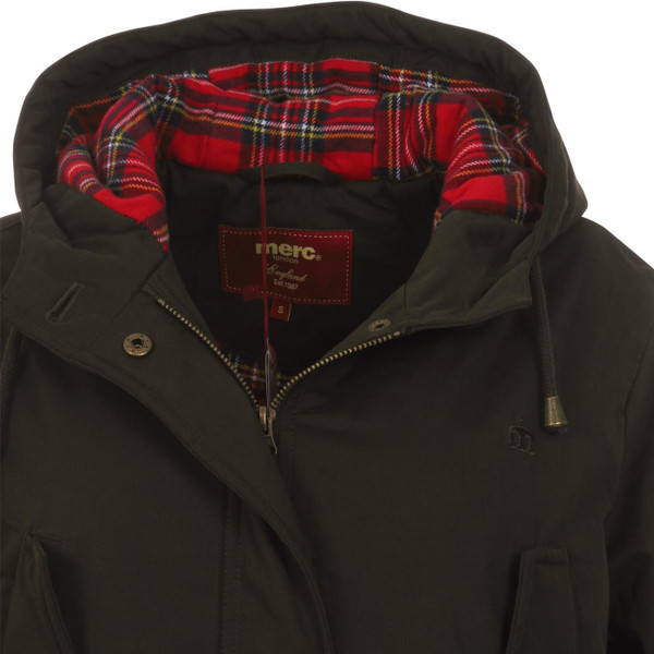 Merc Tobella Women's Mod Parka Coat in Khaki Green