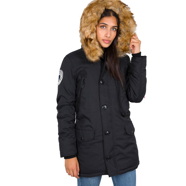 alpha industries womens polar snorkel jacket black alpha industries womens polar snorkel jacket black