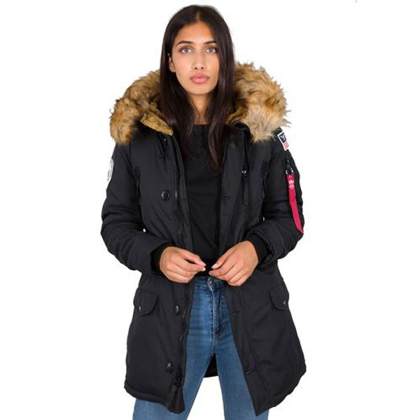 alpha industries womens polar snorkel jacket black alpha industries womens polar snorkel jacket black
