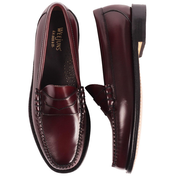 Bass Weejuns Heritage Larson Mod Ivy league Penny Loafers in Wine