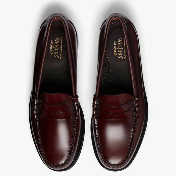 Toes on Bass Weejuns Heritage Larson 60s Mod Ivy league Penny Loafers in Wine