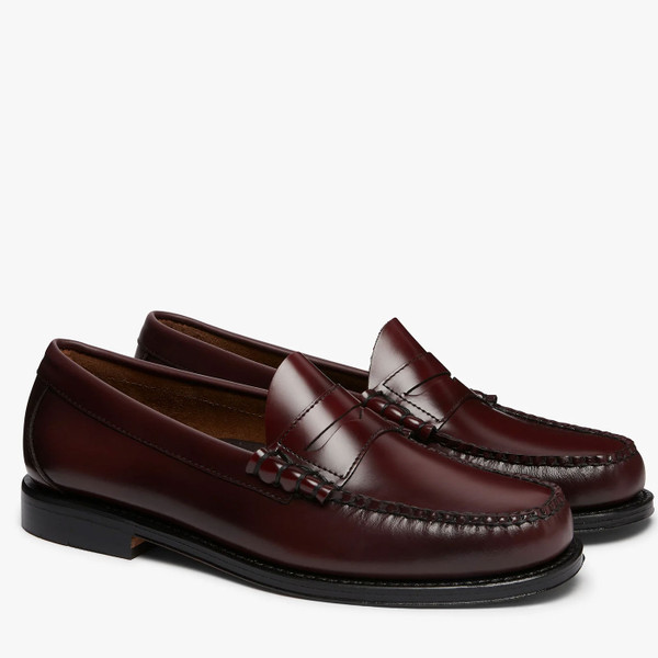 Pair of Bass Weejuns Heritage Larson 60s Mod Ivy league Penny Loafers in Wine