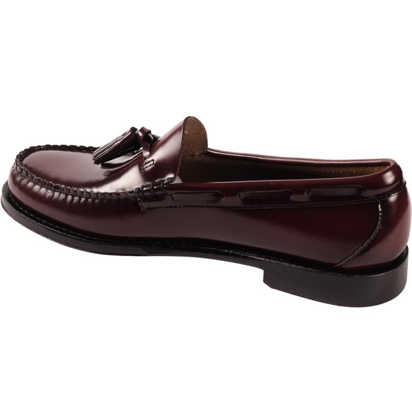 Inside of Bass Weejuns Mens Heritage Larkin Tassel Loafers in Wine Leather