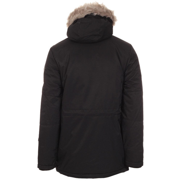 Ellesse Mazzo Men's Retro 1990s Snorkel Parka in Black with Faux Fur Trim Ellesse Mazzo Men's Retro 1990s Snorkel Parka in Black with Faux Fur Trim