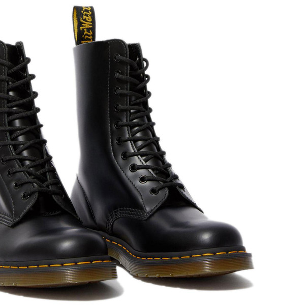 dr martens 1490 leather high boots black smooth