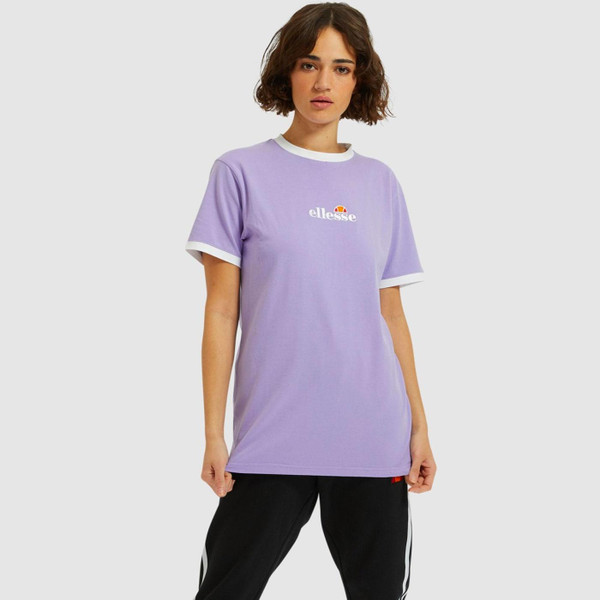 Ellesse Women's Serafina Retro 90s Indie Oversize Ringer T-shirt in Purple