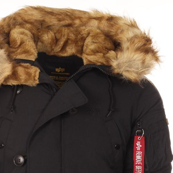Alpha Industries Explorer Men's Retro 90s Snorkel Parka Jacket in Black Alpha Industries Explorer Men's Retro 90s Snorkel Parka Jacket in Black