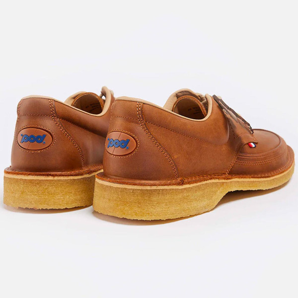 Pod Originals Bolan Oiled Leather Lace Up Casuals Shoes in Chestnut POC25235CB01PGZZ