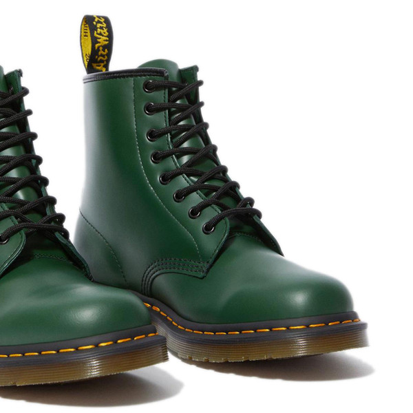 Women's Dr Martens 1460 Smooth Leather Boots in Green