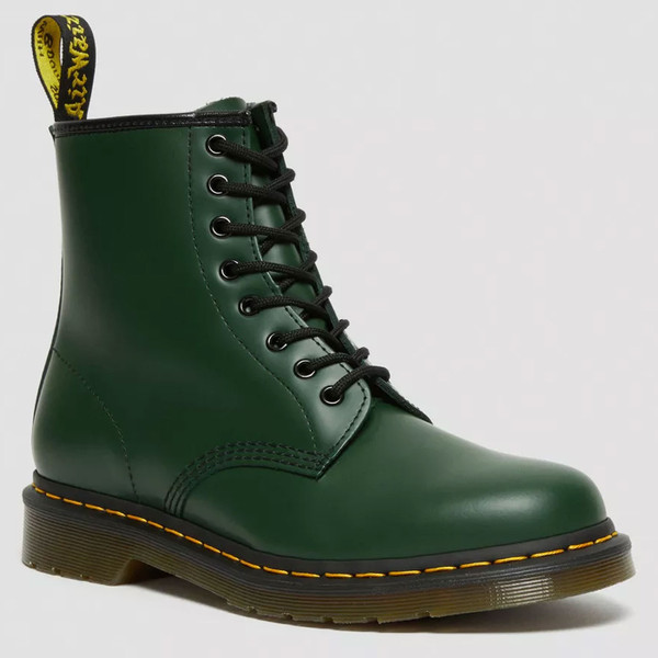 Dr Martens Womens 1460 Smooth Leather Boots in Green