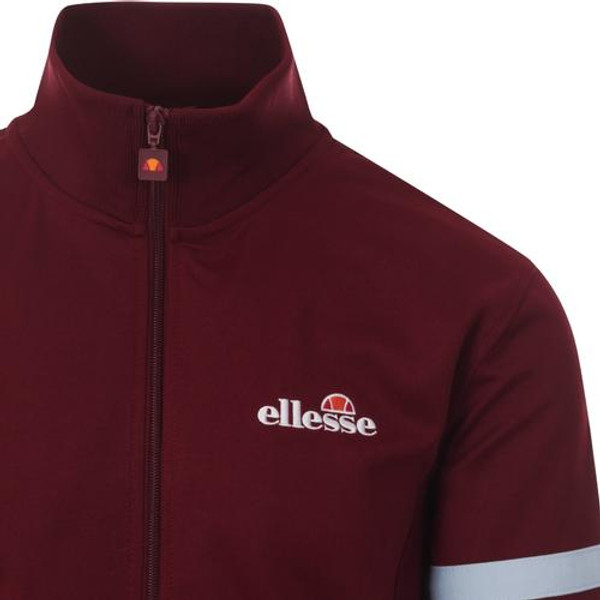 ellesse mens roma contrast stripes zip track top burgundy ellesse mens roma contrast stripes zip track top burgundy