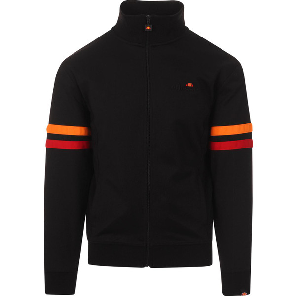 ellesse mens roma contrast stripes zip track top black ellesse mens roma contrast stripes zip track top black