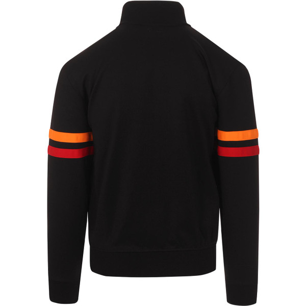 ellesse mens roma contrast stripes zip track top black ellesse mens roma contrast stripes zip track top black
