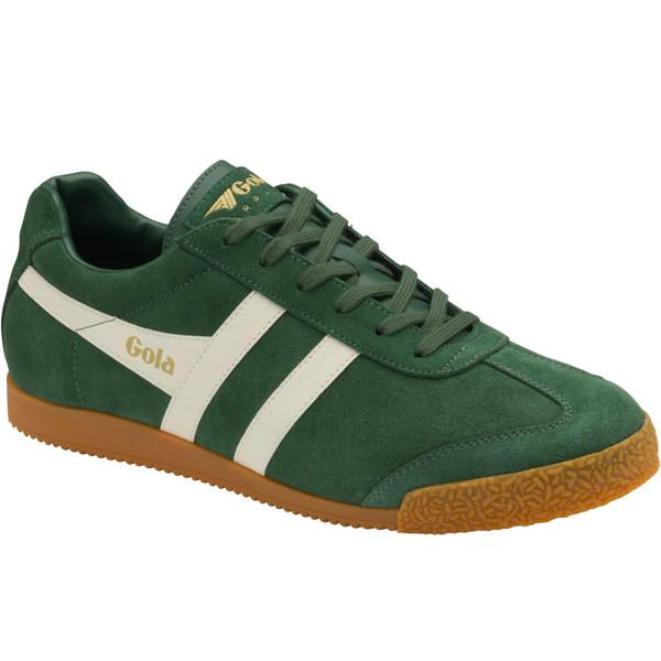 gola mens harrier suede trainers evergreen off white gola mens harrier suede trainers evergreen off white