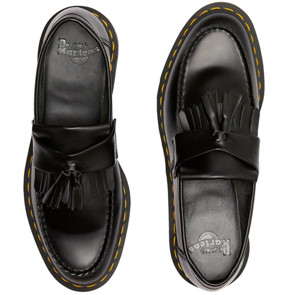 dr martens mens adrian smooth leather tassel loafers black