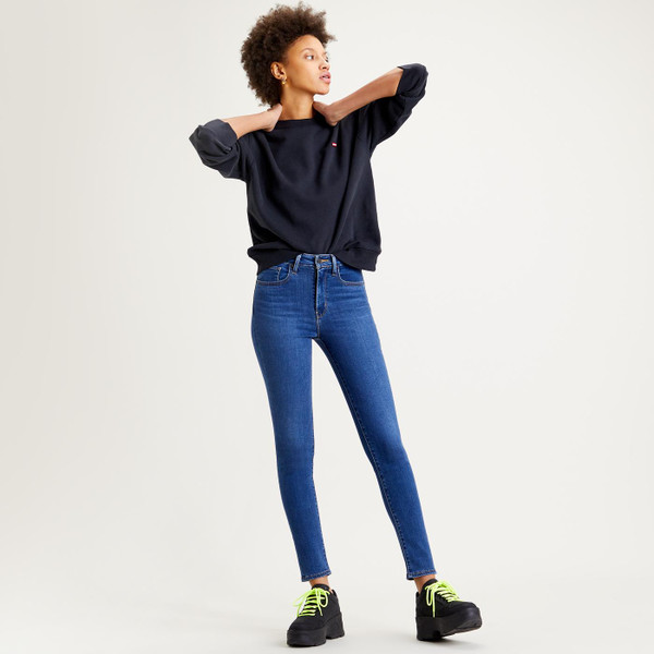 levis womens high rise skinny fit jeans bogota fun dark blue